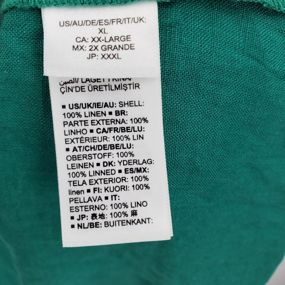 The Drop Women's Green 100% Linen Cutout Ring Detail Midi Dress XL Resort Lagen - Picture 14 of 16